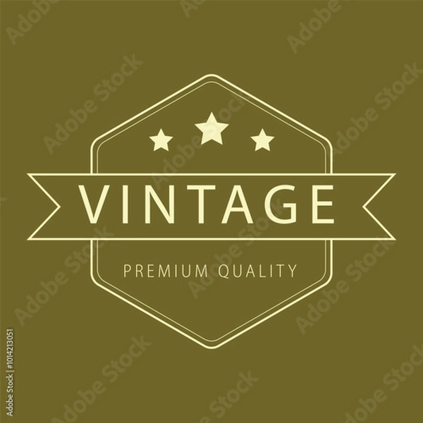 Obraz Inspiration vintage retro logo design, vintage logo design , vintage logo design with 3 star, vintage logo design with stock line