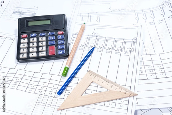 Fototapeta Electrical scheme