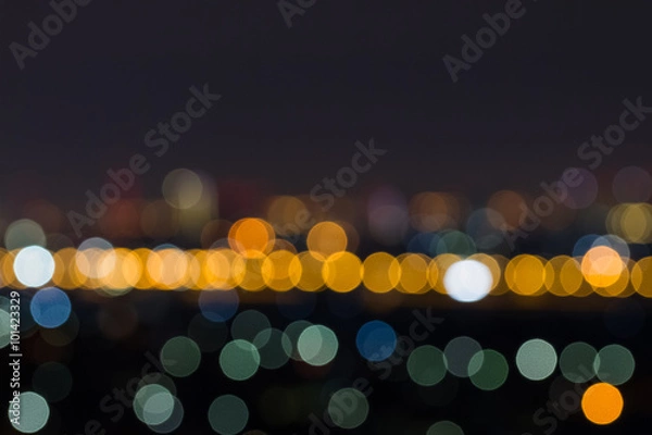 Fototapeta bokeh from bangkok city