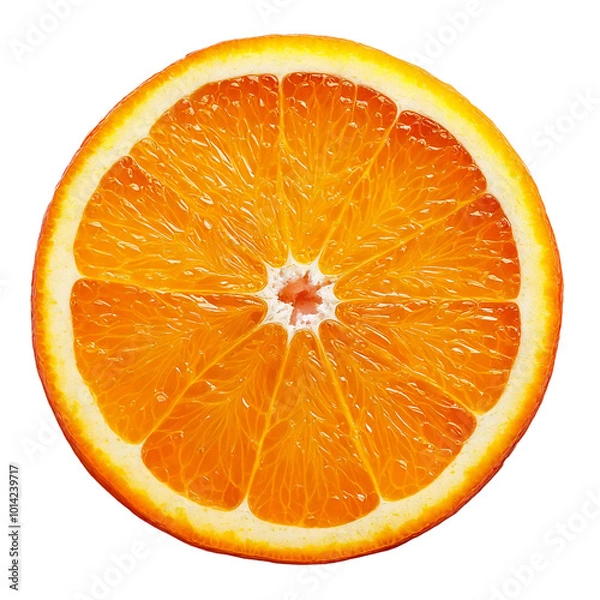 Obraz sliced orange half isolated with transparent background, superfood healthy fruit orange slice citrus fruit png
