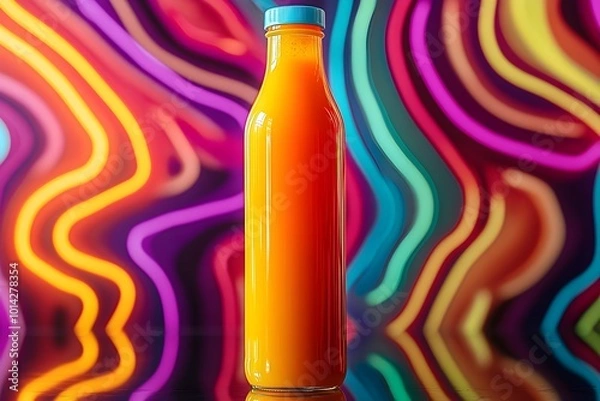 Obraz A product package designed with vibrant colors and sleek aesthetics. The combination of modern design and eye-catching hues creates an appealing look, enhancing the overall brand presence.