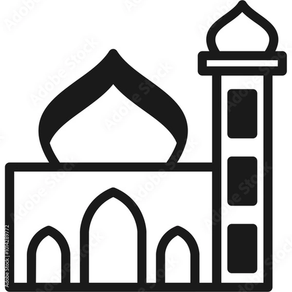 Fototapeta 5 - Mosque Icon