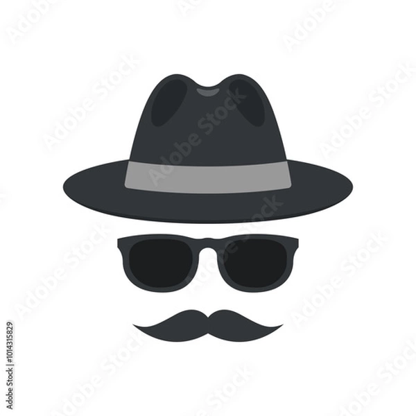 Obraz Spy icon. Browse the web privately in Incognito mode. VPN. Virtual private network. Vector icon isolated on white background