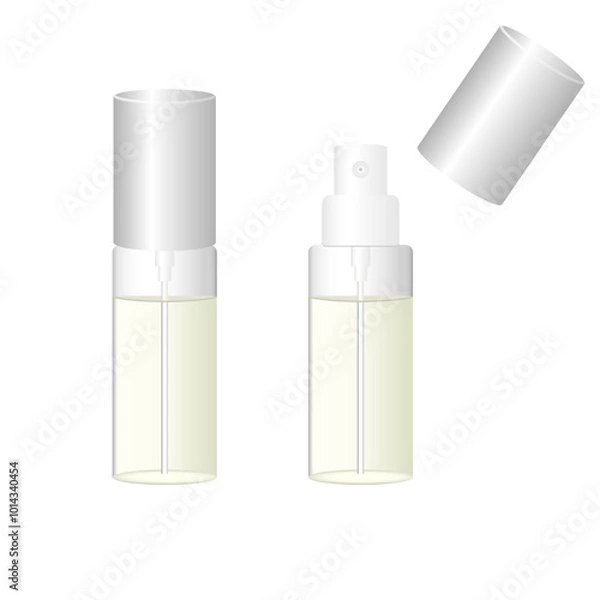 Fototapeta 中身の入ったリアルなアトマイザーのイラスト