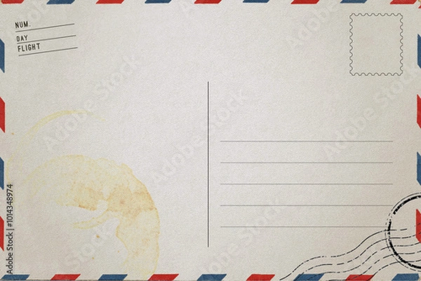 Obraz Blank of the old postcard with space for text