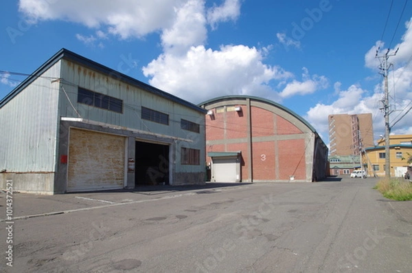 Obraz 北海道にある農業倉庫