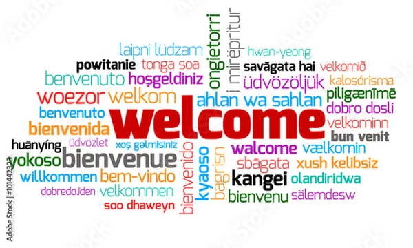 Obraz Different Welcome Other Language
