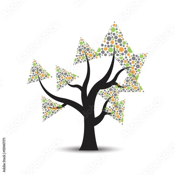 Fototapeta vector logo tree abstract