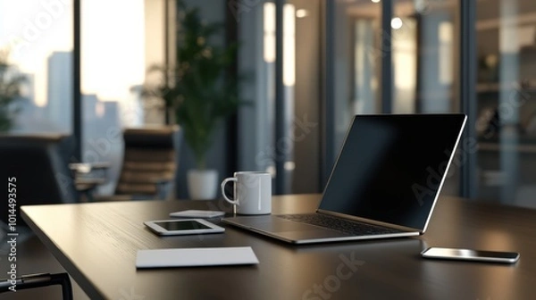 Obraz The Modern Workspace with Laptop