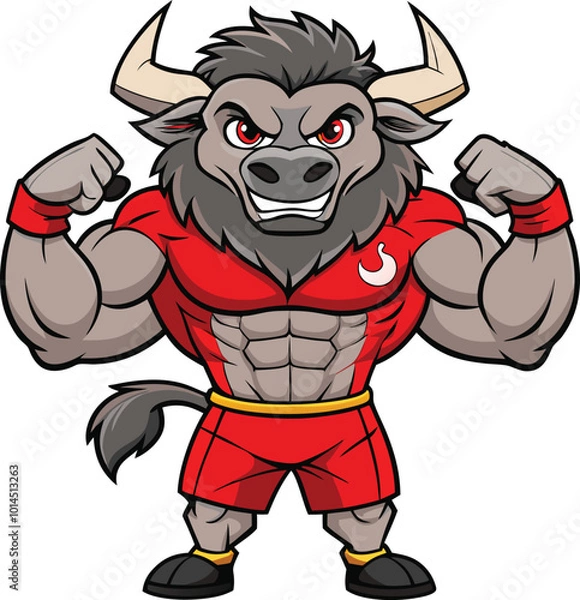 Obraz muscular wolf Vector