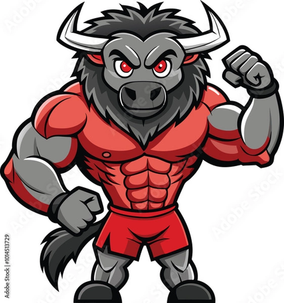 Obraz muscular wolf Vector