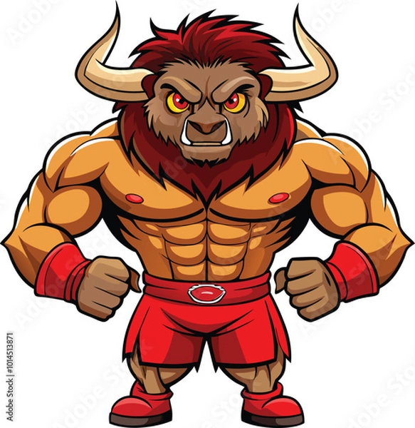 Obraz muscular wolf Vector