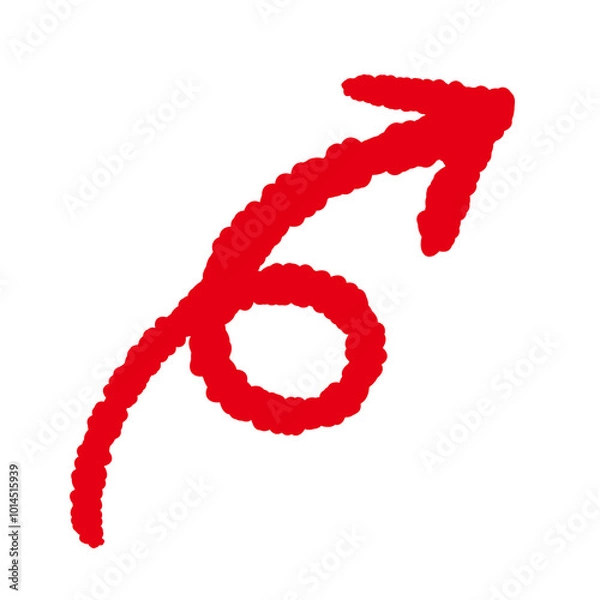 Obraz 手書き　赤い矢印