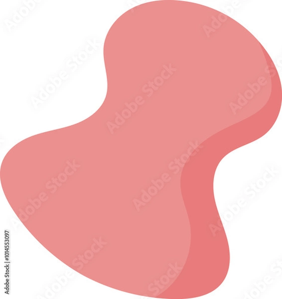 Fototapeta Flat cartoon image of beauty makeup sponge used for cosmetic applications on the face. Simple organic design suitable for skincare and beauty themes. Ideal fashion, hygiene, and woman illustrations.