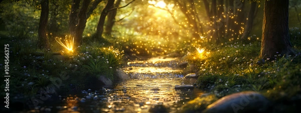 Fototapeta Enchanted Forest at Dusk