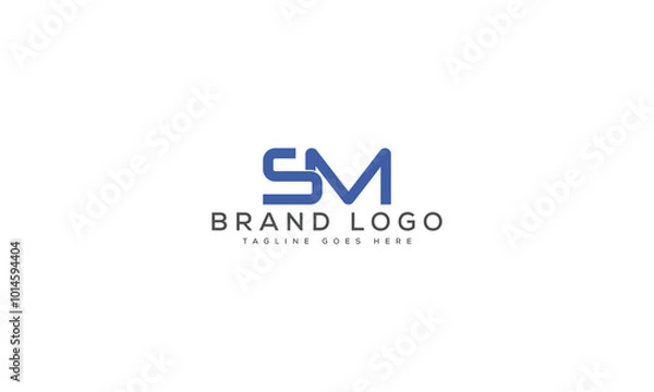 Fototapeta letter MS logo design vector template design for brand.