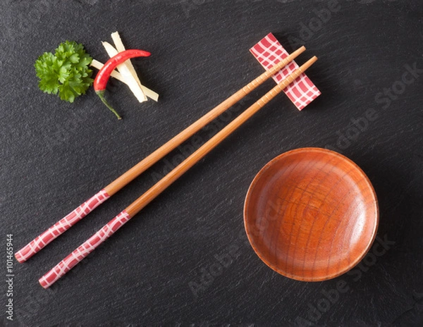Obraz Two chopsticks , background for menu