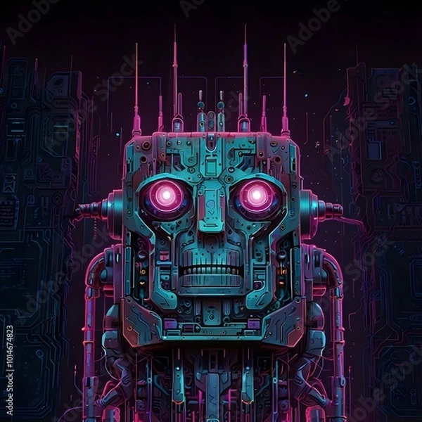 Fototapeta robot and technology