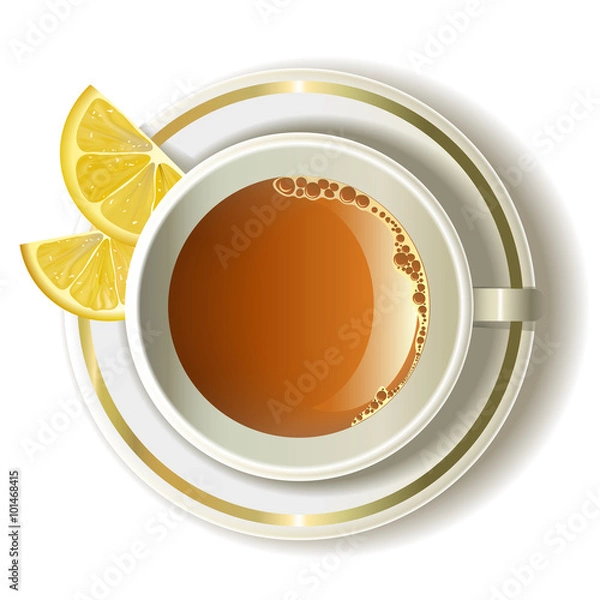 Fototapeta Чашка чая с лимоном