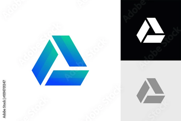 Fototapeta logo, letter a, triangle, modern, simple, icon, symbol