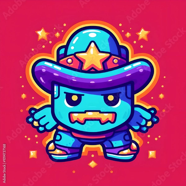 Obraz funny cartoon monster