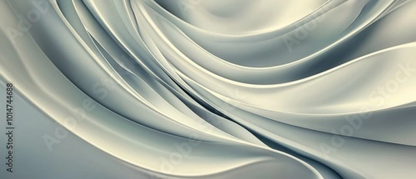 Fototapeta Silky smooth fabric texture with gentle curves and soft lighting, ideal for backgrounds and abstract designs.