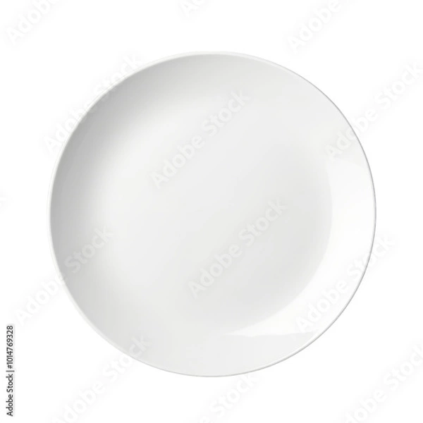 Fototapeta Empty Circular Plate with Smooth Surface and Subtle Gradient Design