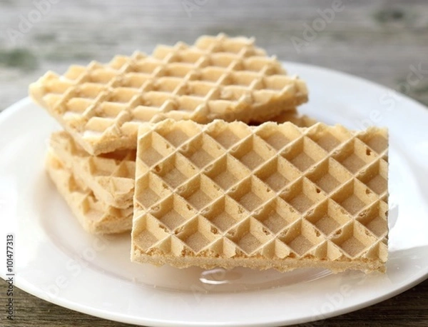 Obraz waffle with caramelized condensed milk