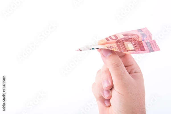 Obraz Paper plane made with a bill