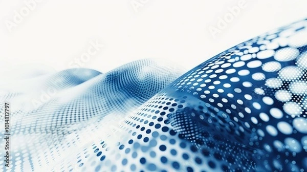 Obraz a blue and white half dot pattern