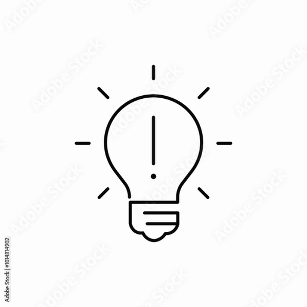 Obraz idea light lamp icon sign vector