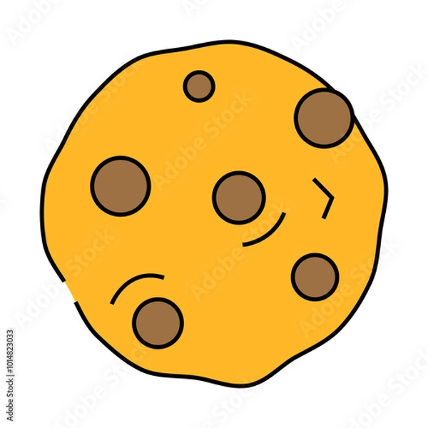 Fototapeta cookie pastry food line icon vector. cookie pastry food sign. isolated symbol illustration