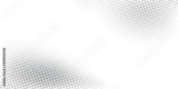 Fototapeta Abstract white and gray color background with halftone effect, dot pattern.