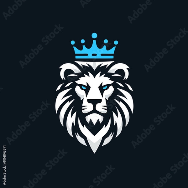 Obraz A lion with a crown on its head