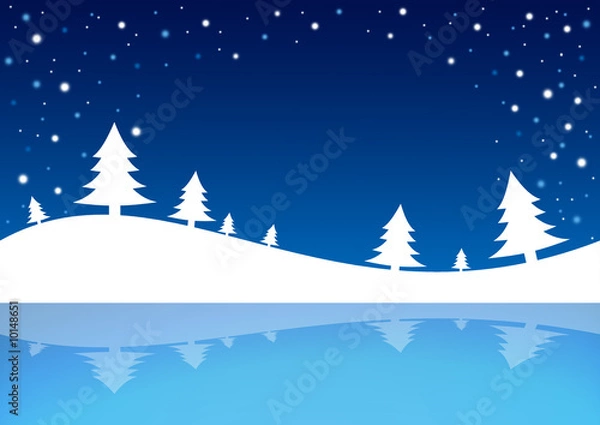 Obraz christmas lake