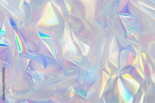 Obraz Iridescent Wrinkled Plastic Texture Background