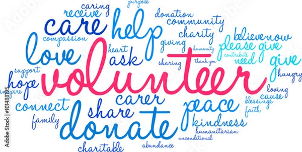 Obraz Volunteer Word Cloud