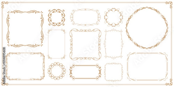 Fototapeta クリスマスのフレームデザイン