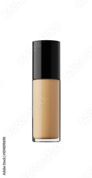 Fototapeta face foundation cream isolated on a white background. cutout PNG file on a transparent background. PNG format, Mockup for graphic design.