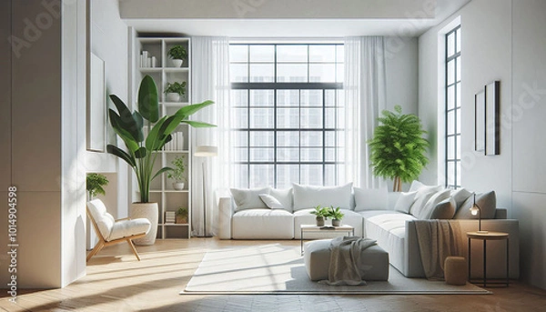 Obraz 白いモダンなインテリア１