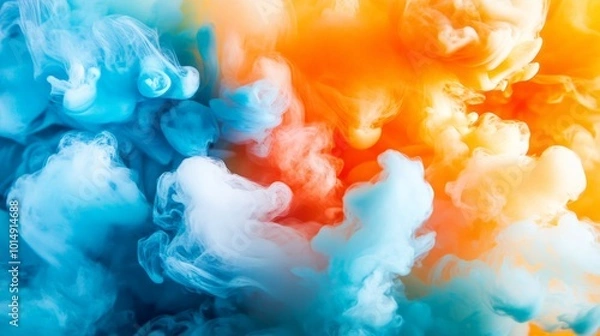 Obraz Vibrant Cloud of Colored Smoke Swirls