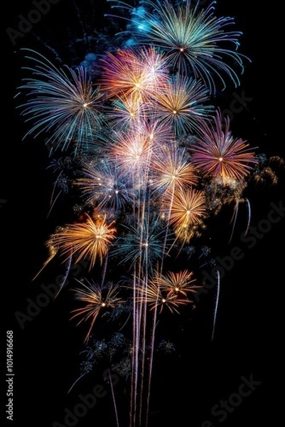 Fototapeta Nighttime Fireworks Display
