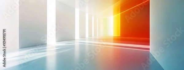 Fototapeta Futuristic Abstract Background with Colorful Rays of Light. AI generated illustration