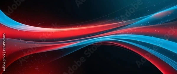 Fototapeta The style is modern and futuristic, with a wavy design that creates a sense of movement. Vivid LIGHT blues and LIGHT PINK, with a gradient effect that flows smoothly through the image.