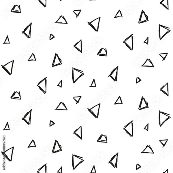 Obraz Abstract triangle ink imitation seamless pattern