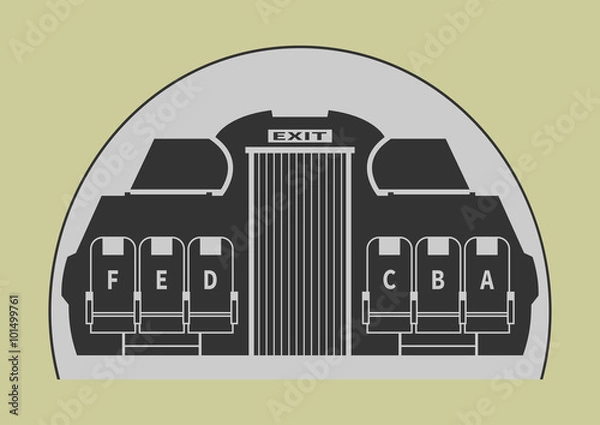 Obraz Airplane cabin