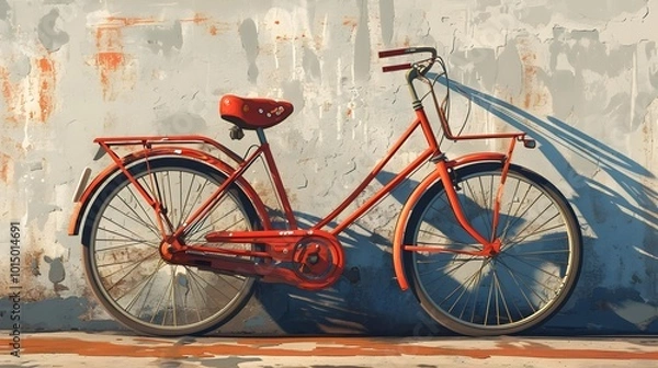 Fototapeta Stylish retro bicycle vector art