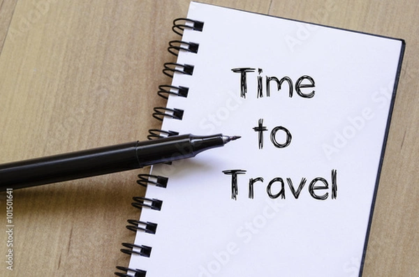 Obraz Time to travel write on notebook