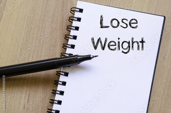 Obraz Lose weight write on notebook
