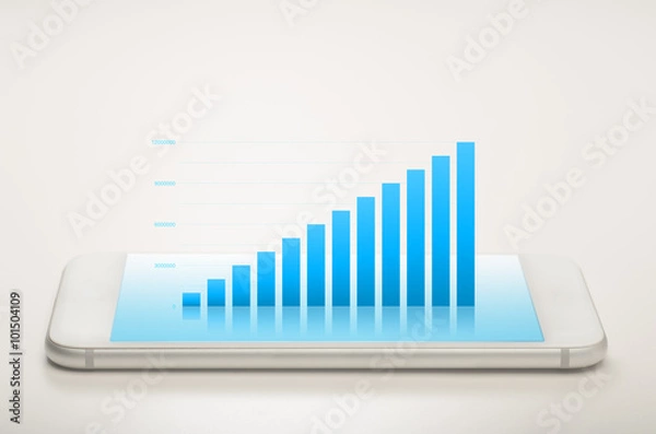 Fototapeta Bar Chart Mobile